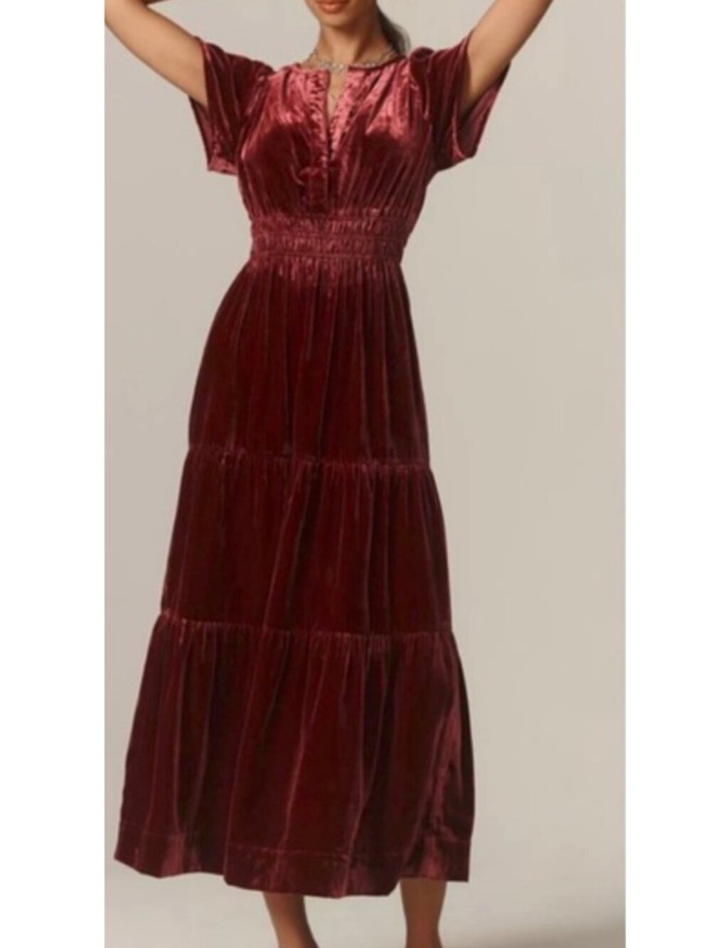 Anthropologie the Somerset Velvet Maxi Dress